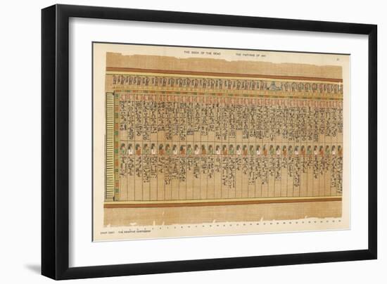 The Hail of the Two-Fold Maat Decorated with Uraei and Feathers Symbolical of the Law-E.a. Wallis Budge-Framed Art Print