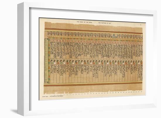 The Hail of the Two-Fold Maat Decorated with Uraei and Feathers Symbolical of the Law-E.a. Wallis Budge-Framed Art Print