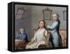 The Hairdresser, Painting, Mexico, 18th Century-null-Framed Stretched Canvas