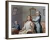 The Hairdresser, Painting, Mexico, 18th Century-null-Framed Giclee Print