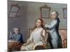 The Hairdresser, Painting, Mexico, 18th Century-null-Mounted Giclee Print