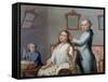 The Hairdresser, Painting, Mexico, 18th Century-null-Framed Stretched Canvas