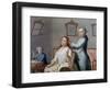 The Hairdresser, Painting, Mexico, 18th Century-null-Framed Giclee Print