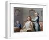 The Hairdresser, Painting, Mexico, 18th Century-null-Framed Giclee Print