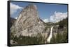 The Half Dome and the Nevada Fall, Yosemite-Francois Galland-Framed Stretched Canvas