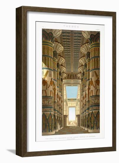 The Hall of Columns in the Great Temple of Karnak, Thebes-null-Framed Giclee Print