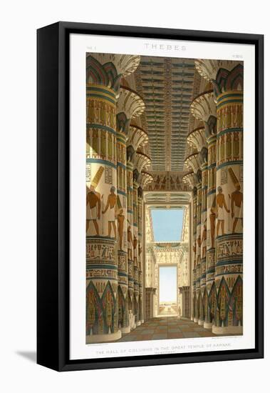 The Hall of Columns in the Great Temple of Karnak, Thebes-null-Framed Stretched Canvas