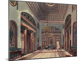The Hall of Entrance, Carlton House from Pyne's 'Royal Residences', 1818 (Coloured Engraving)-William Henry Pyne-Mounted Giclee Print