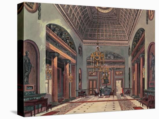 The Hall of Entrance, Carlton House from Pyne's 'Royal Residences', 1818 (Coloured Engraving)-William Henry Pyne-Stretched Canvas