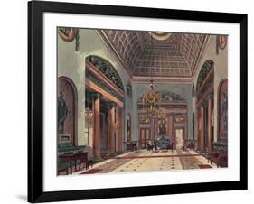 The Hall of Entrance, Carlton House from Pyne's 'Royal Residences', 1818 (Coloured Engraving)-William Henry Pyne-Framed Giclee Print