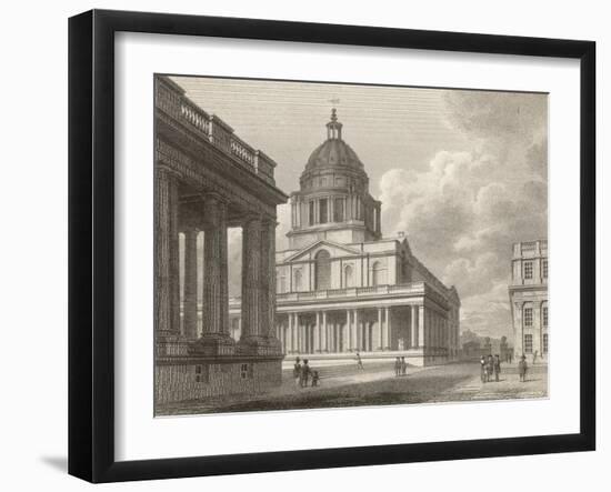 The Hall of Greenwich Navy Hospital-null-Framed Art Print