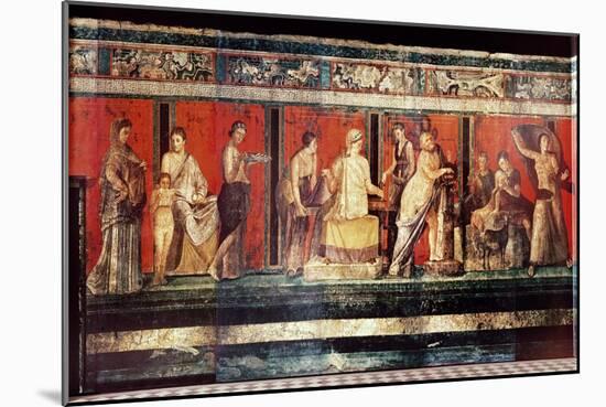 The Hall of Mysteries, Pompeii, 79 AD-null-Mounted Giclee Print