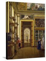 The Hall of the Jewels, the Musee Charles X at the Louvre Museum-Joseph Desire Court-Stretched Canvas