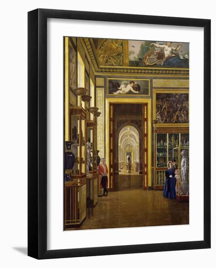 The Hall of the Jewels, the Musee Charles X at the Louvre Museum-Joseph Desire Court-Framed Giclee Print