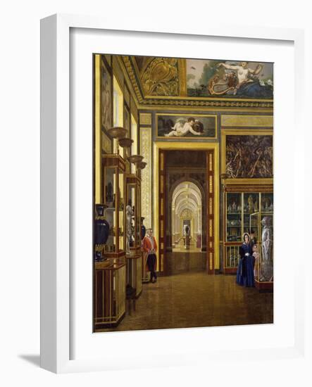 The Hall of the Jewels, the Musee Charles X at the Louvre Museum-Joseph Desire Court-Framed Giclee Print