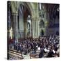 The Halle Orchestra in a Performance at Lincoln Cathedral, Lincolnshire, 1973-Michael Walters-Stretched Canvas