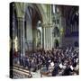 The Halle Orchestra in a Performance at Lincoln Cathedral, Lincolnshire, 1973-Michael Walters-Stretched Canvas