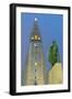 The Hallgrims Church with a statue of Leif Erikson in the foreground lit up at night, Reykjavik, Ic-Miles Ertman-Framed Photographic Print