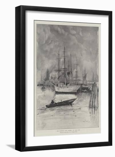 The Hamburg Dock Strike, an Idle Port-Henry Charles Seppings Wright-Framed Giclee Print