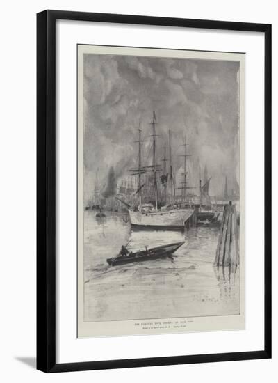 The Hamburg Dock Strike, an Idle Port-Henry Charles Seppings Wright-Framed Giclee Print