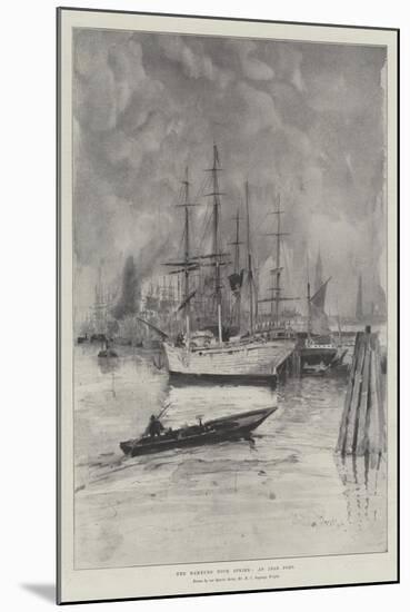 The Hamburg Dock Strike, an Idle Port-Henry Charles Seppings Wright-Mounted Giclee Print