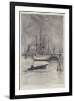 The Hamburg Dock Strike, an Idle Port-Henry Charles Seppings Wright-Framed Giclee Print