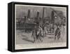 The Hamburg Strike, Early Morning at the River Side-null-Framed Stretched Canvas