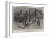 The Hamburg Strike, Early Morning at the River Side-null-Framed Giclee Print