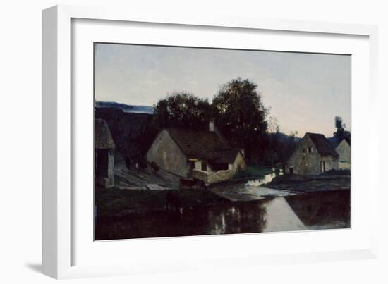 The Hamlet of Optevoz, c.1852-Charles Francois Daubigny-Framed Giclee Print