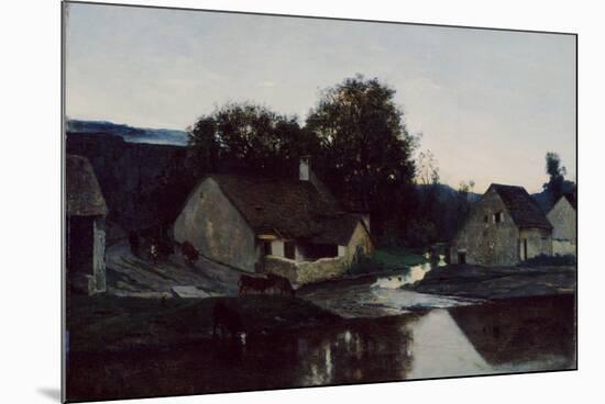 The Hamlet of Optevoz, c.1852-Charles Francois Daubigny-Mounted Giclee Print