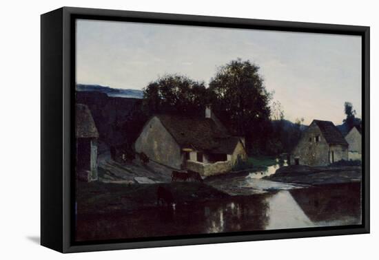 The Hamlet of Optevoz, c.1852-Charles Francois Daubigny-Framed Stretched Canvas