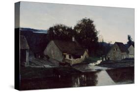 The Hamlet of Optevoz, c.1852-Charles Francois Daubigny-Stretched Canvas