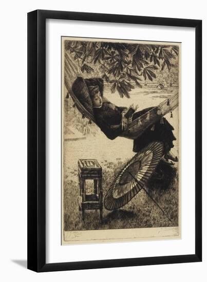 The Hammock, 1880-James Jacques Joseph Tissot-Framed Giclee Print