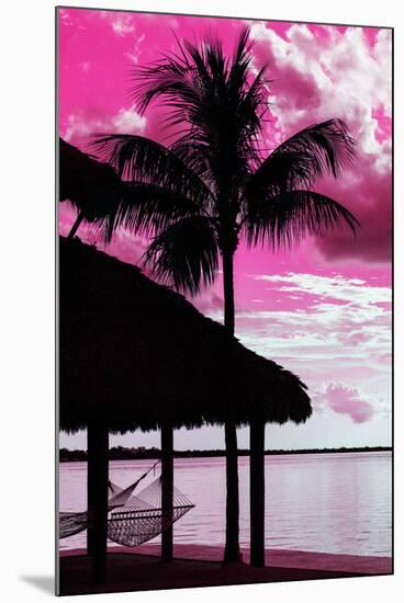 The Hammock and Palm Tree at Sunset - Beach Hut - Florida-Philippe Hugonnard-Mounted Premium Photographic Print