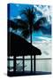 The Hammock and Palm Tree at Sunset - Beach Hut - Florida-Philippe Hugonnard-Stretched Canvas