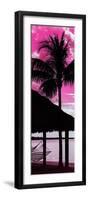 The Hammock and Palm Tree at Sunset - Beach Hut - Florida-Philippe Hugonnard-Framed Photographic Print