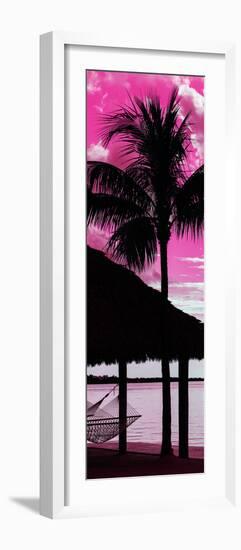 The Hammock and Palm Tree at Sunset - Beach Hut - Florida-Philippe Hugonnard-Framed Photographic Print