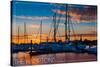 The Hamptons, New York - Boats at Sunset-Lantern Press-Stretched Canvas