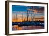 The Hamptons, New York - Boats at Sunset-Lantern Press-Framed Art Print