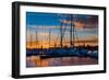 The Hamptons, New York - Boats at Sunset-Lantern Press-Framed Art Print