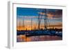 The Hamptons, New York - Boats at Sunset-Lantern Press-Framed Art Print