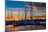 The Hamptons, New York - Boats at Sunset-Lantern Press-Mounted Art Print