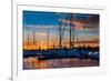 The Hamptons, New York - Boats at Sunset-Lantern Press-Framed Premium Giclee Print