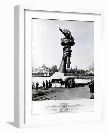 The Hand and Torch of the Statue of Liberty, 1876 (B/W Photo)-American Photographer-Framed Giclee Print