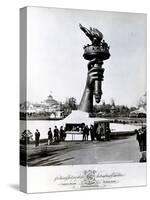 The Hand and Torch of the Statue of Liberty, 1876 (B/W Photo)-American Photographer-Stretched Canvas