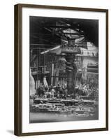 The Hand of the Statue of Liberty in the Monduit Workshop, 1876-null-Framed Photographic Print