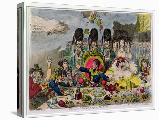 The Hand-Writing Upon the Wall, Published by Hannah Humphrey in 1803-James Gillray-Stretched Canvas