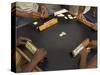 The Hands of a Group of Four People Playing Dominos in the Street Centro Habana-Eitan Simanor-Stretched Canvas