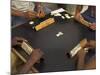 The Hands of a Group of Four People Playing Dominos in the Street Centro Habana-Eitan Simanor-Mounted Photographic Print