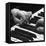 The Hands of Pianist Josef Hofmann on Piano Keyboard-Gjon Mili-Framed Stretched Canvas